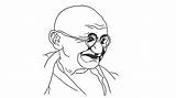 Gandhi Mahatma Drawing Sketches Pencil Coloring Sketch Draw Getdrawings Template sketch template