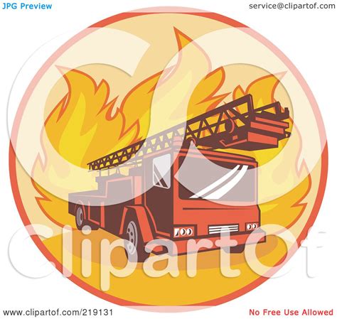 Royalty Free Rf Clipart Illustration Of A Retro Fire