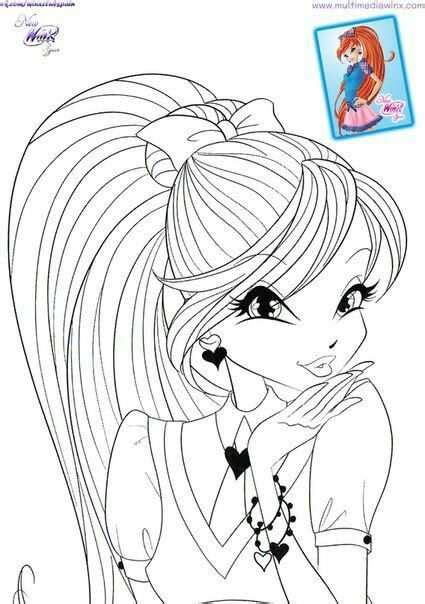 kleurplaat winx roxy