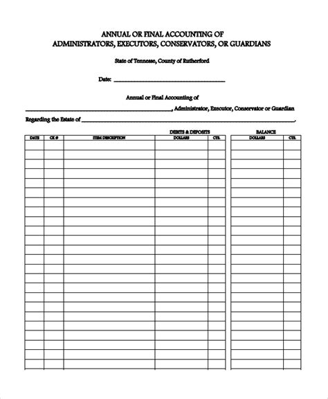 sample accounting forms