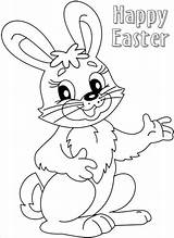 Easter Coloring Bunny Printable Pages Colouring Happy Cute Print Egg Rabbit Color Kids Christmas Pdf Baby Colour Sheets Chocolate Book sketch template