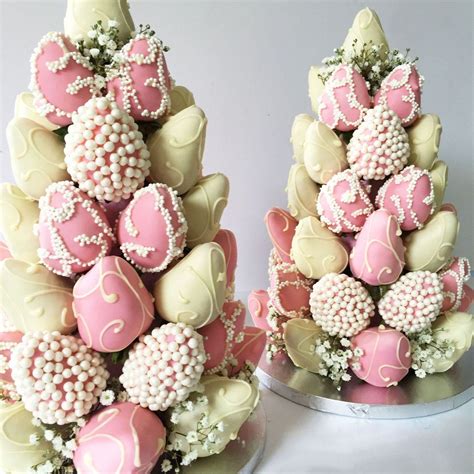 customised chocolate dipped 80 strawberry tower melbourne wedding