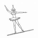 Acrobate Cirque Acrobat Jongleur Equilibriste Albumdecoloriages Meilleur Acrobates Populaire sketch template