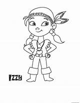 Izzy Jr Piratas Jake Freekidscoloringpage sketch template