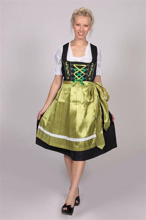 german dirndl dress green 2 way flip apron lederhosen store