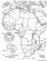 Africa Coloring Pages Map Adult Printable Color Book sketch template