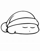 Kirby Coloring Pages Sleeping Printable Hat Print Emoji Colouring His Cute Pages2color Ya Right Back Kids Birthday Template Cookie Copyright sketch template