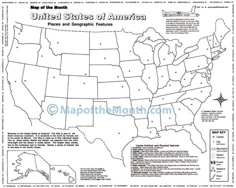 usa map blank outline map    inches activities included