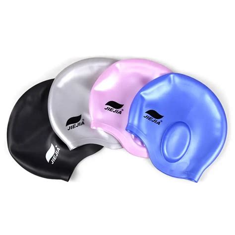 Wholesale Jiejia Unisex Swim Cap Silicone 3d Ergonomic Ear Protection