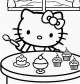 Kitty Hello Coloring Pages Cupcake Mermaid Dibujo Amigos Sus Cake Kids Printable Colorear Drawing Imagenes Colouring Ice Cream Color Getdrawings sketch template