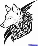 Wolf Drawing Head Howling Getdrawings sketch template