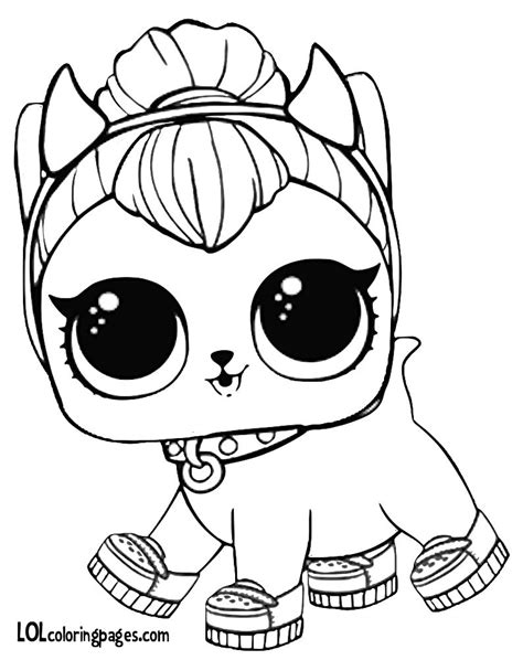 kitty coloring cat coloring page lol dolls