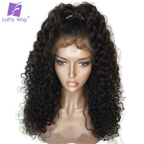 luffy brazilian curly glueless pre plucked full lace human