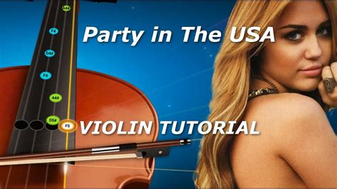 party in the usa violin tutorial miley cyrus youtube