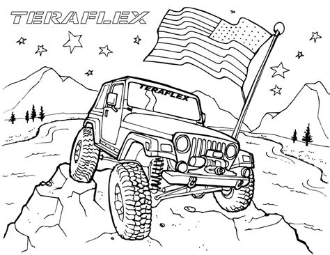jeep wrangler coloring pages coloring pages ideas