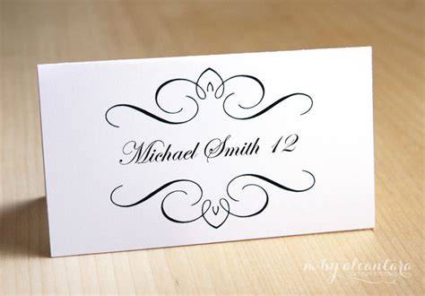 editable printable place cards recipes printable place cards card