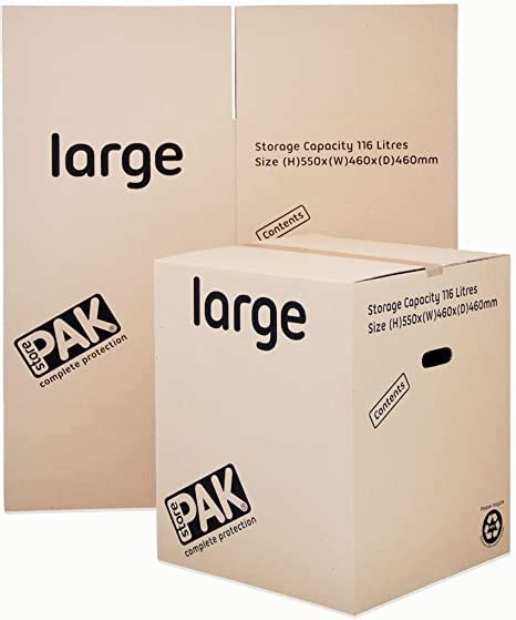 storepak large storage moving boxes with handles pack of 7 116