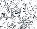 Coloring Scary Pages Halloween Monster Monsters Printable Adults Sheet Colouring Sheets Deviantart Print Quality High Drawings Designlooter sketch template