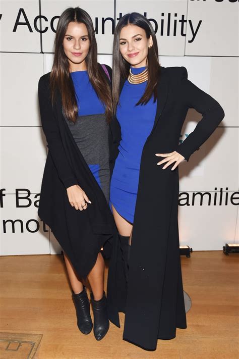 victoria justice and her sister wear matching outfits in nyc popsugar