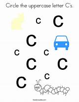 Letter Circle Coloring Uppercase Cs Noodle Built California Usa sketch template