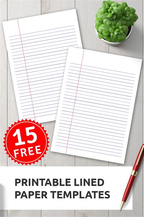 printable lined paper templates   track