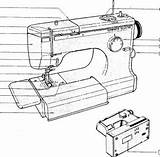 Lewenstein Compacta Naaimachine Onderdelen Sewingmachine Cucire Macchina sketch template