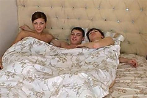 a friendly sleepover turns into a wild threesome sex fuqer video