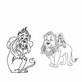 Wizard Oz Coloring Pages Lion Witch Cowardly Cute North Good Printable Toddler sketch template