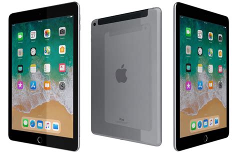 apple ipad    wificellular space gray  model cgtrader