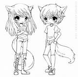 Coloring Pages Chibi Yampuff Deviantart Boy Colouring Anime Girl sketch template