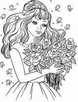 Coloring Pages Beautiful Bride Most Kids sketch template