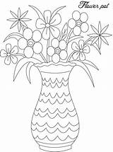 Flower Pot Drawing Vase Coloring Easy Flowers Kids Pencil Pages Chinese Coloring4free Sketch Draw Printable Kid Drawings Getdrawings Floreros Para sketch template