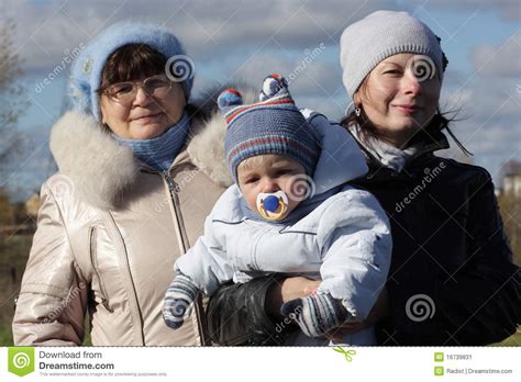 grandmother with daughter and grandson stock image image 16739831