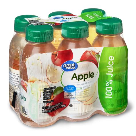 great  apple juice  fl oz  count walmartcom