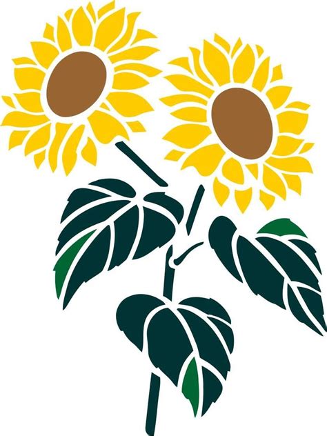 printable sunflower stencils