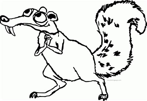 Scrat Ice Age Coloring Clip Art Library