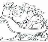 Sleigh Santa Coloring Pages His Horse Claus Printable Getcolorings Color sketch template