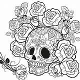 Ausmalbilder Caveira Colorir Skull Totenkopf Keilrahmen Tangle Mexicana Imprimir Desenat Ausgezeichnet Panzat Caveiras Skulls Mandala Mort Imprimer Tête Lucas Impex sketch template