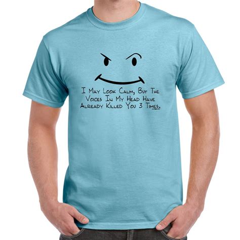Mens Funny Sayings Slogans T Shirts I May Look Calm Tshirt Ebay