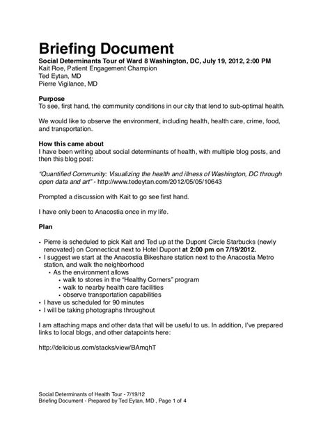 social determinants  briefing document