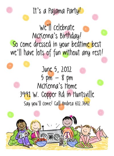 Pajama Party Invitations By Amy Adele