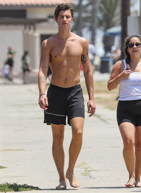 Shawn Mendes Soaks Up The Sunshine On Shirtless Beach Stroll After