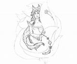 Ahri Legends League Coloring Pages Power Character Another Printable sketch template