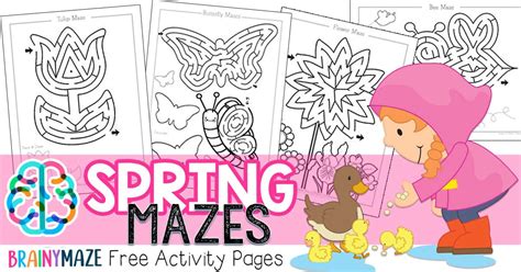 spring mazes  activity pages  crafty classroom
