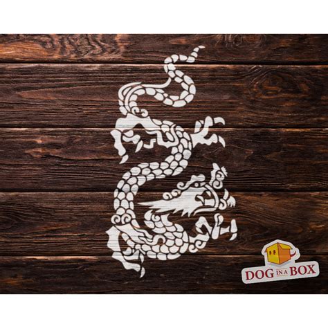 chinese dragon stencil  reusable dragon stencil  wood signs