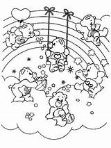 Coloring Care Bears Pages Kids Print Printable Simple Justcolor sketch template