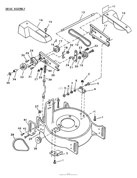 bunton bobcat ryan  spz   push mower parts diagram  drive assembly