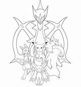 Pokemon Lineart Team Remake Deviantart Drawings Group sketch template