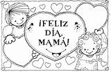 Dia Para Colorear Feliz Madre La Con Dibujo Nino Nina Dibujos Mama Hijos sketch template