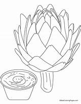 Artichoke Coloring Pages Template Getdrawings Drawing sketch template